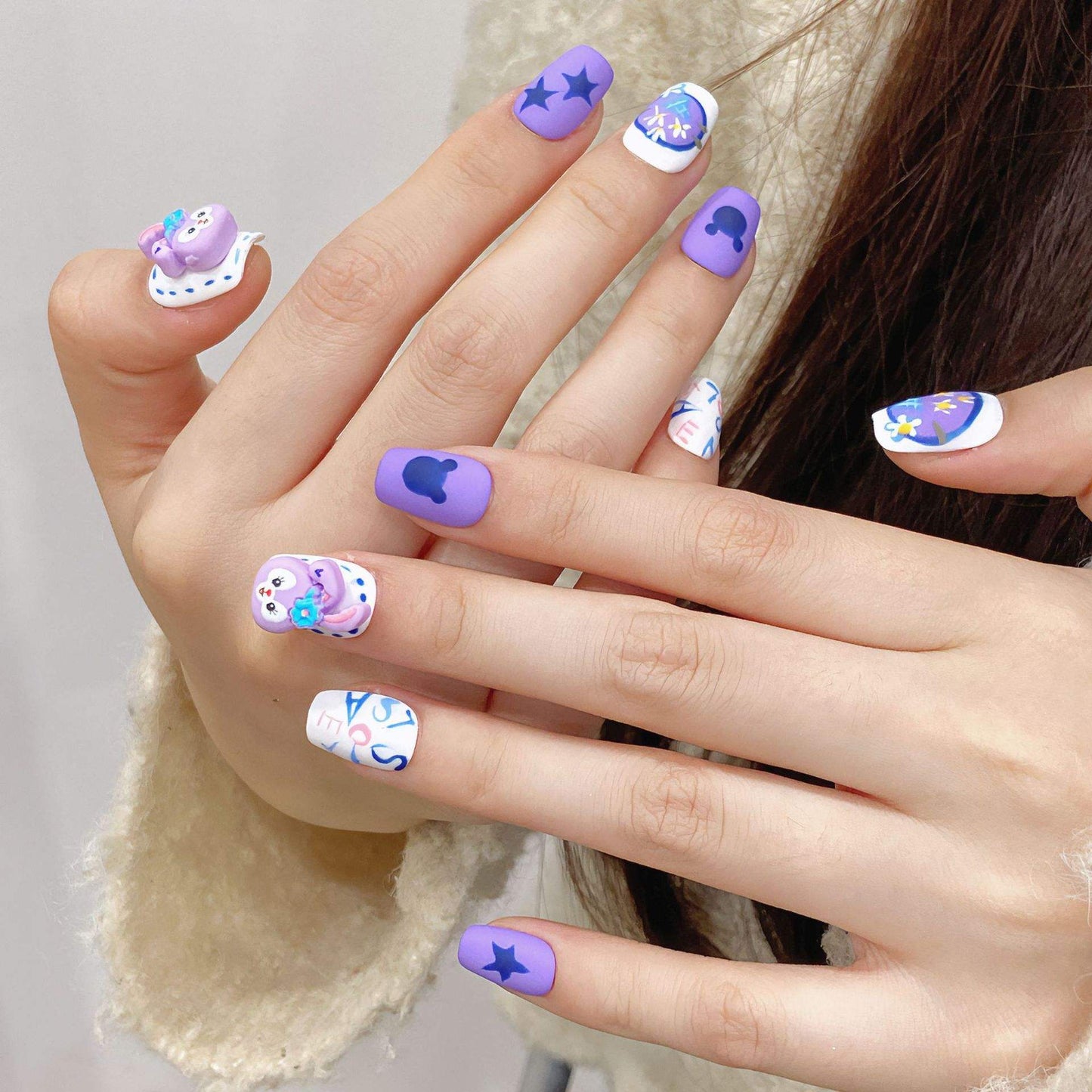 Purple Bunny - Press on Nails