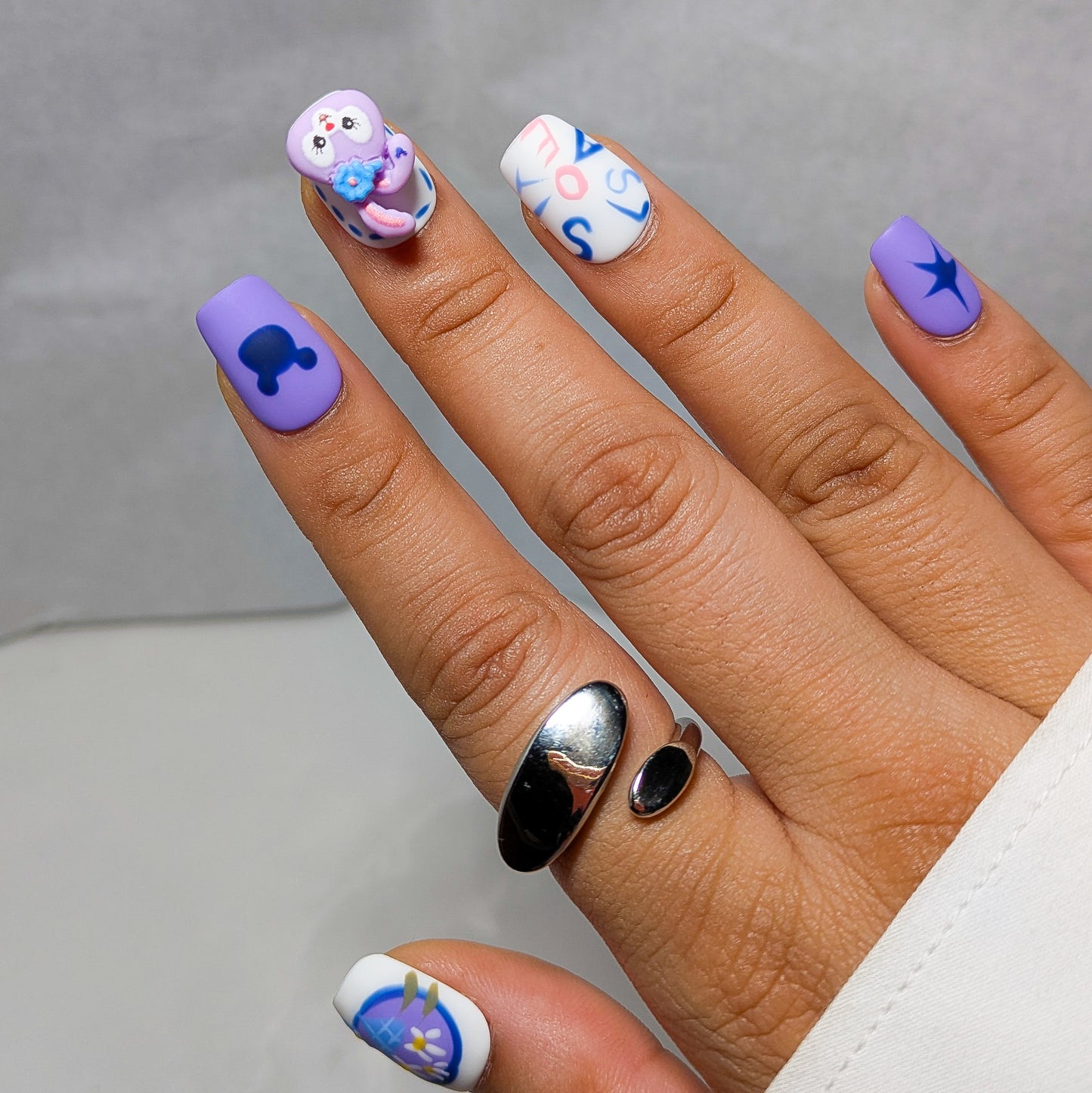 Purple Bunny - Press on Nails