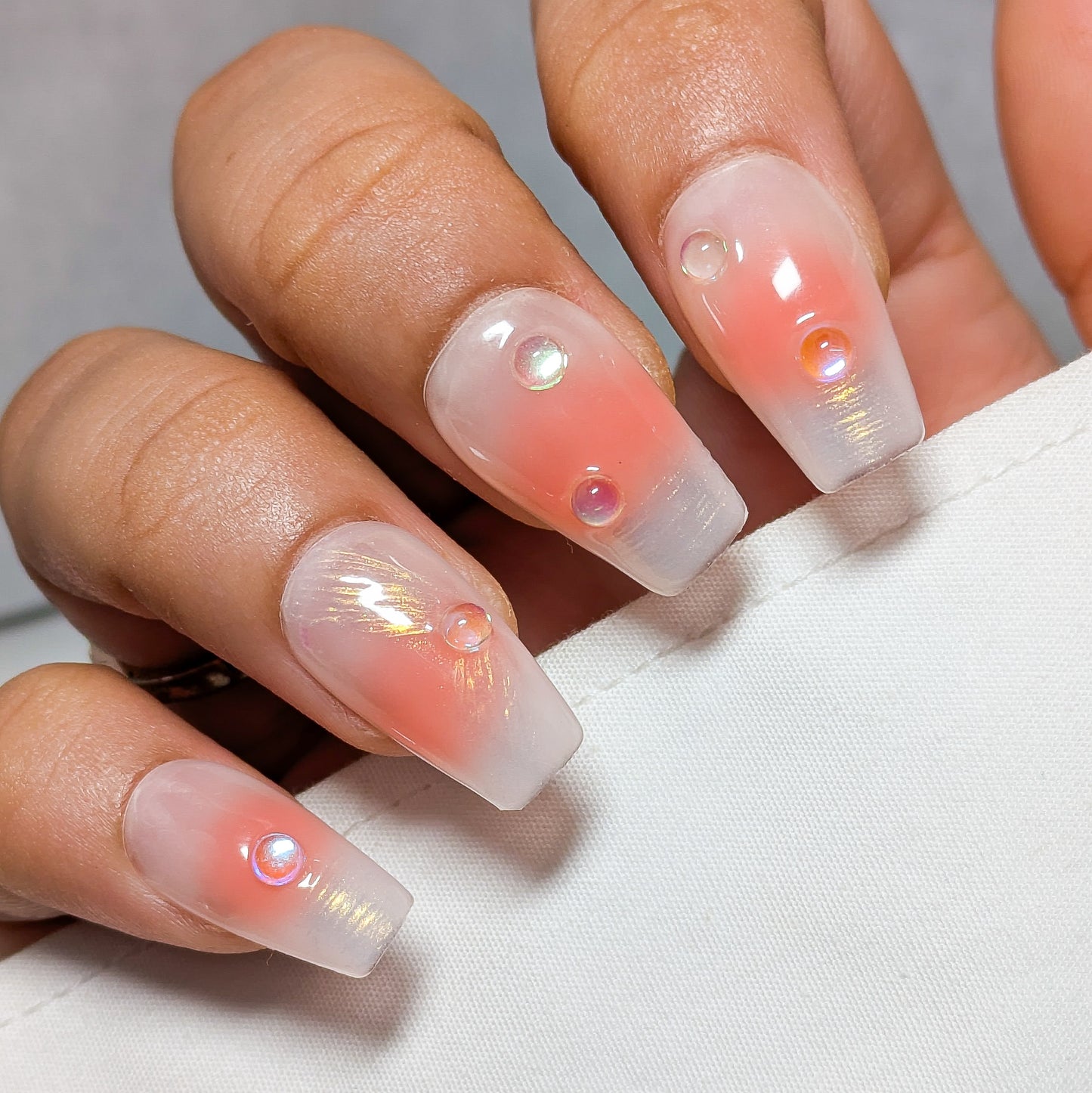 Golden Flowers - Press on Nails
