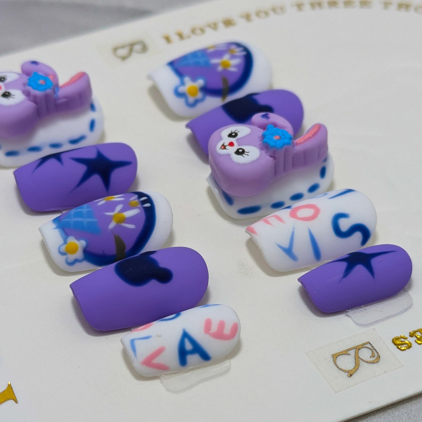 Purple Bunny - Press on Nails