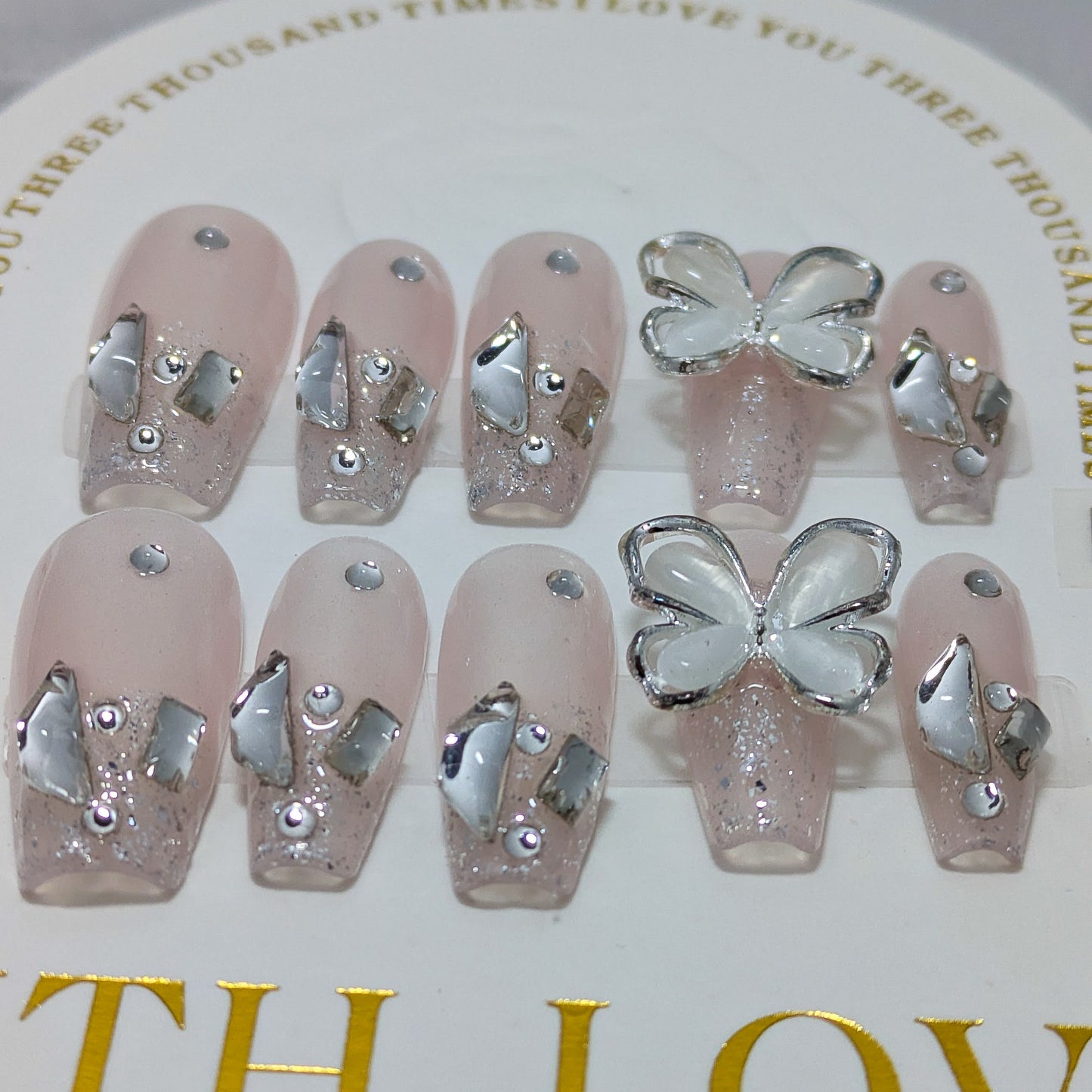 White Butterfly - Press on Nails