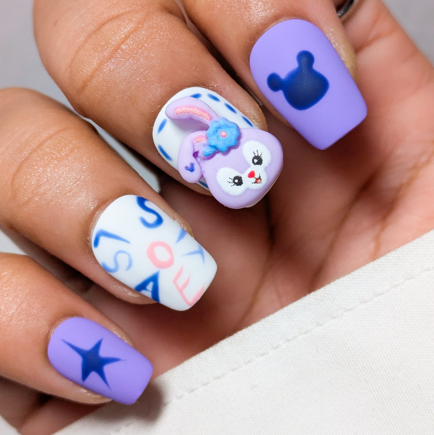 Purple Bunny - Press on Nails