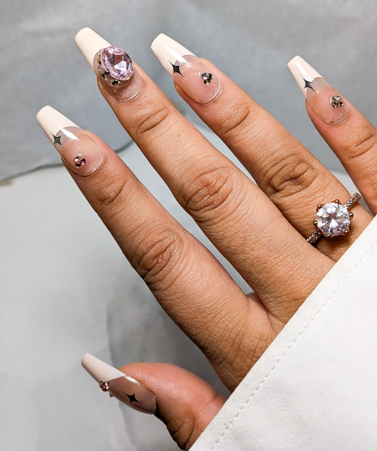 Pink Heart- Press on Nails