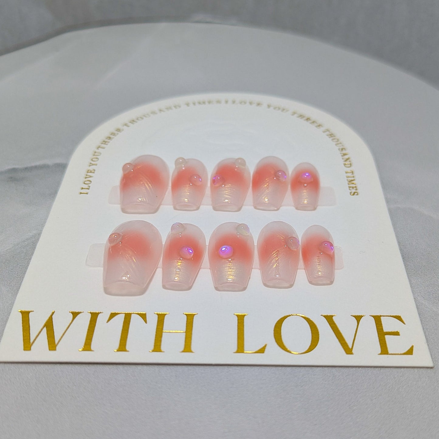 Golden Flowers - Press on Nails