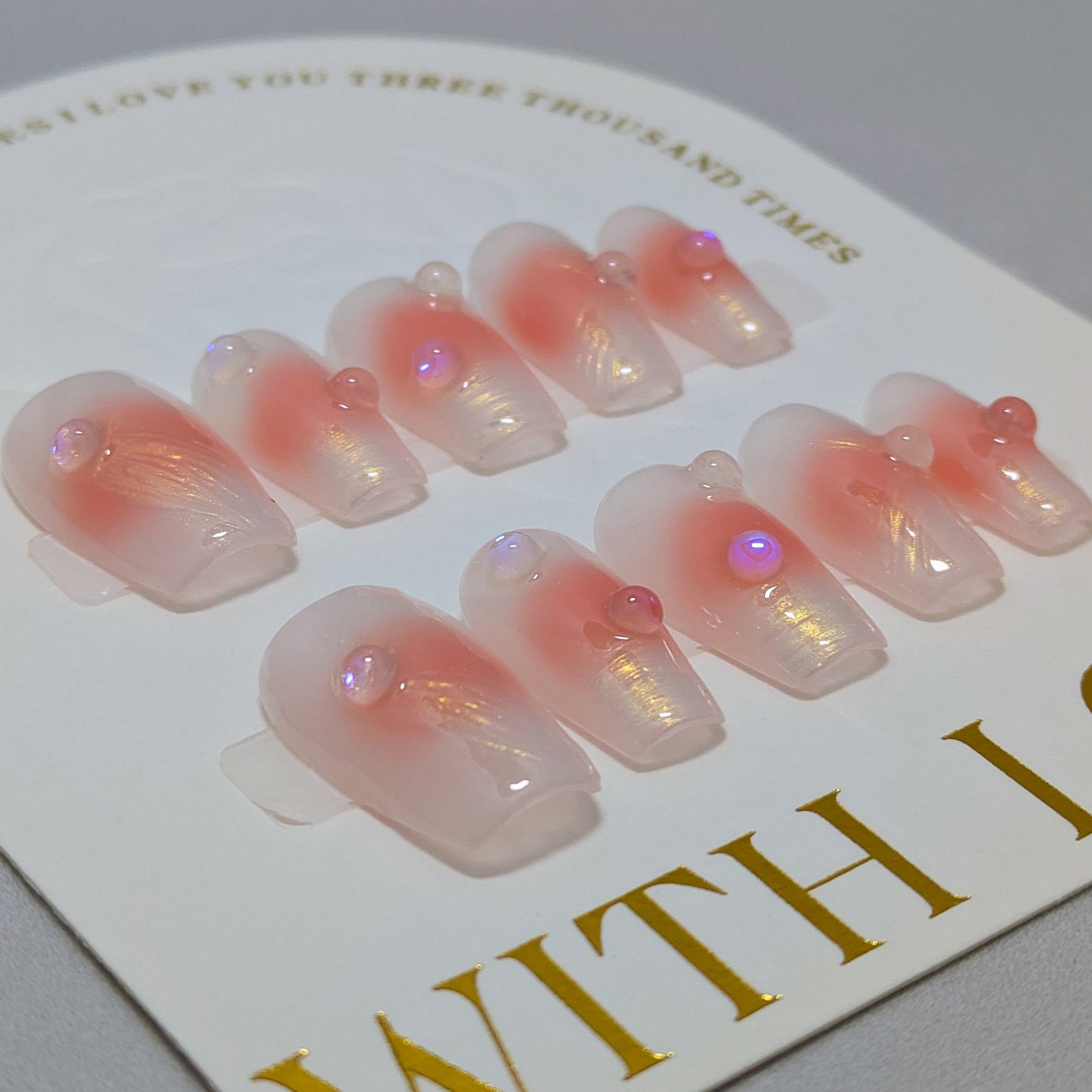 Golden Flowers - Press on Nails