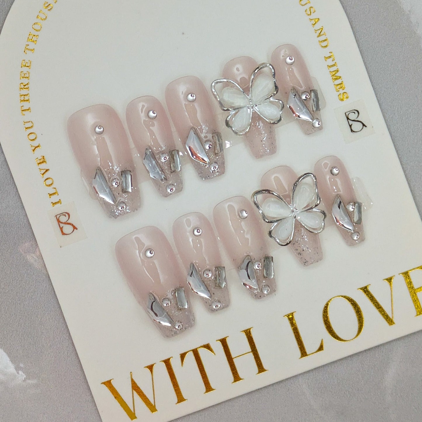White Butterfly - Press on Nails
