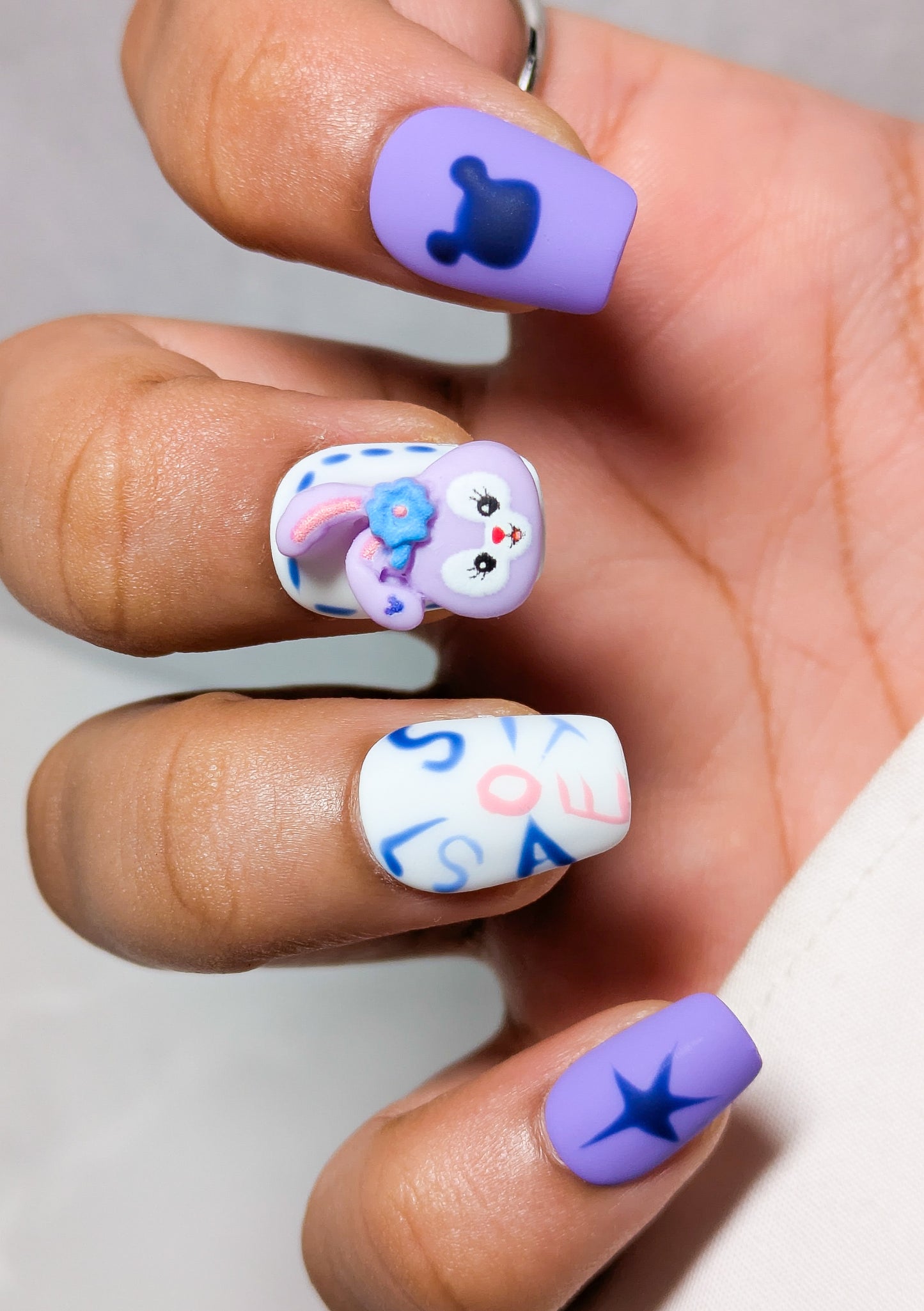 Purple Bunny - Press on Nails