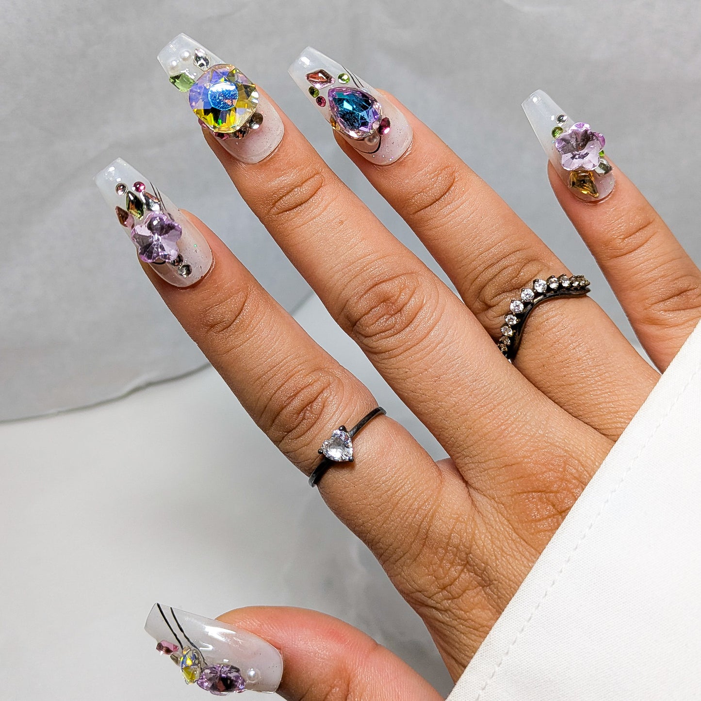 Crystal Bouquet - Press on Nails