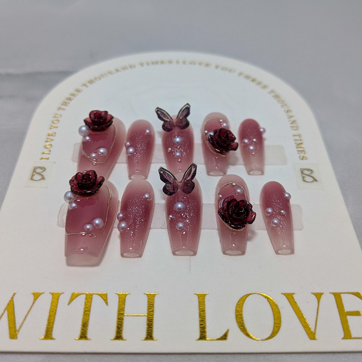 Red Rose Dreams - Press on Nails