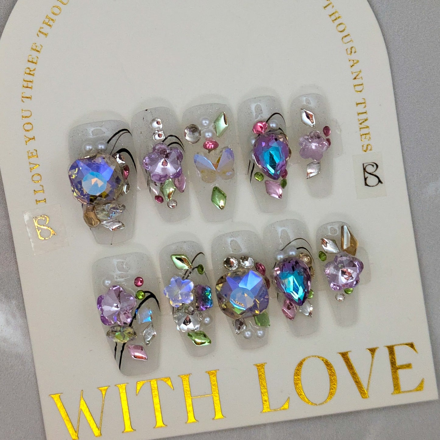 Crystal Bouquet - Press on Nails