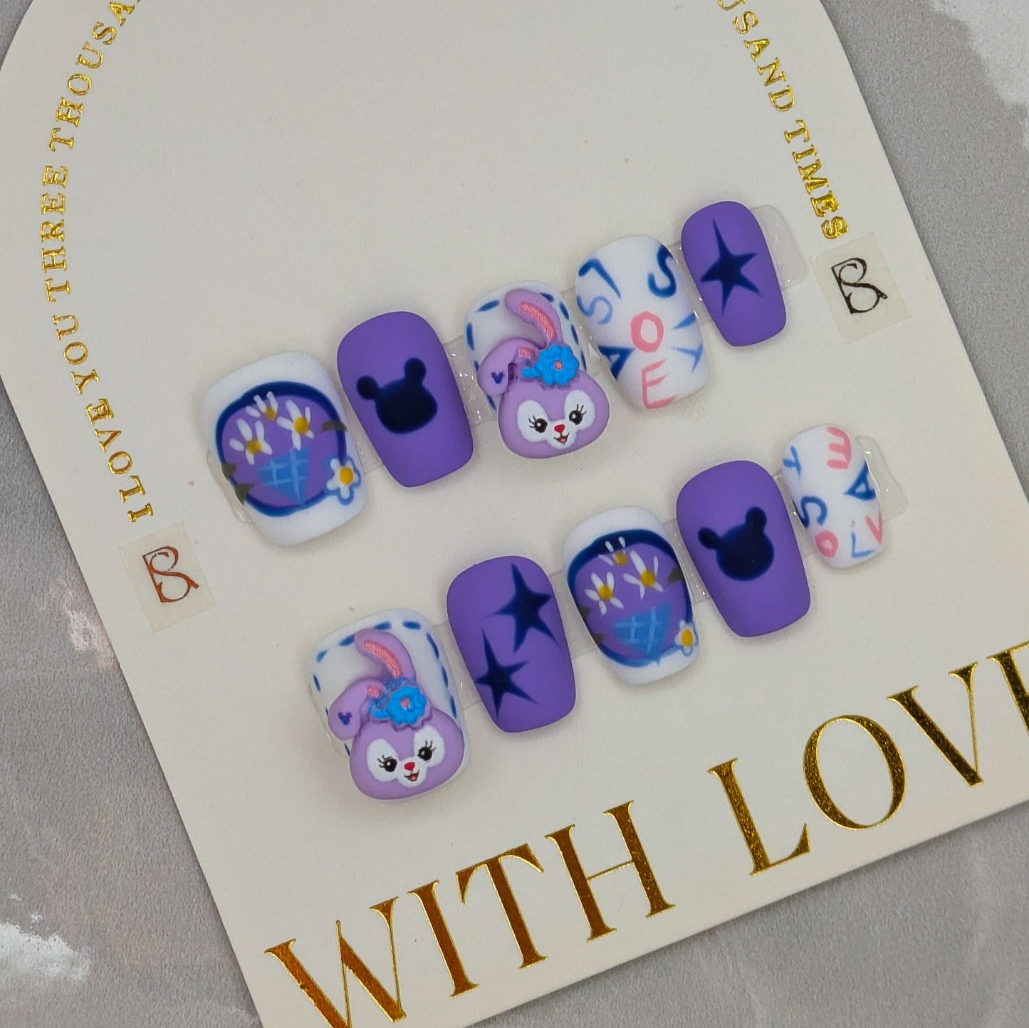 Purple Bunny - Press on Nails
