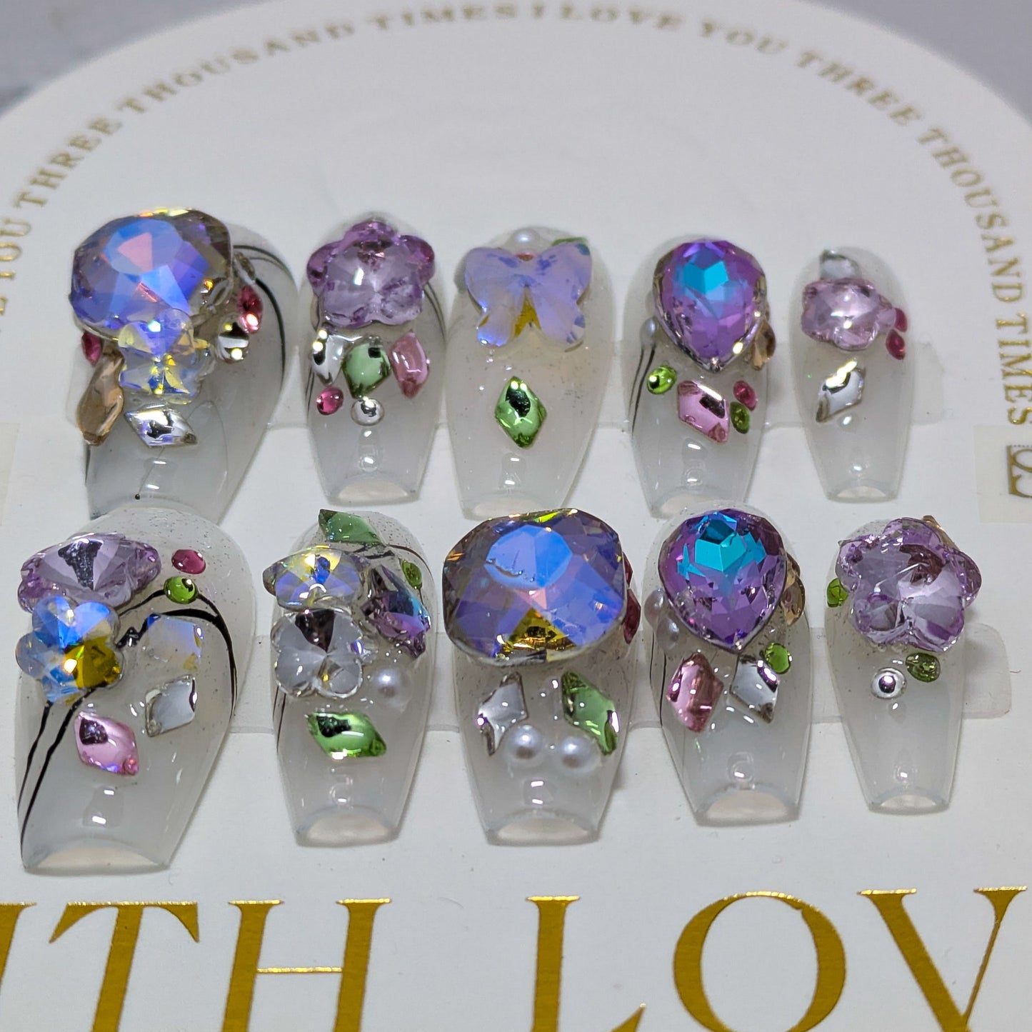 Crystal Bouquet - Press on Nails