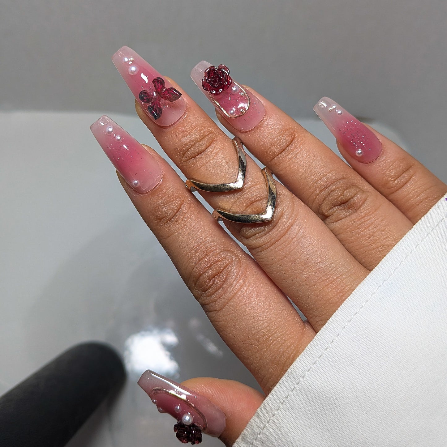 Red Rose Dreams - Press on Nails