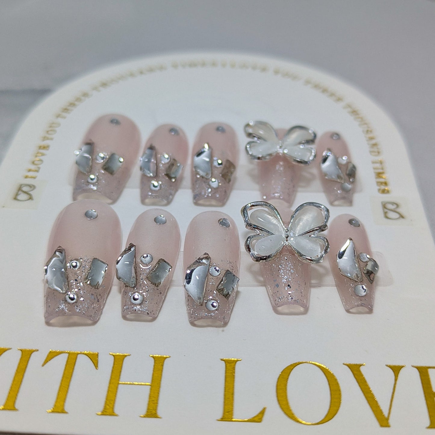 White Butterfly - Press on Nails