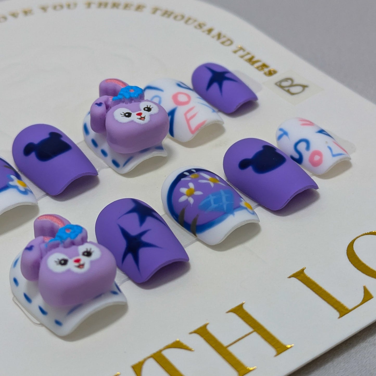 Purple Bunny - Press on Nails