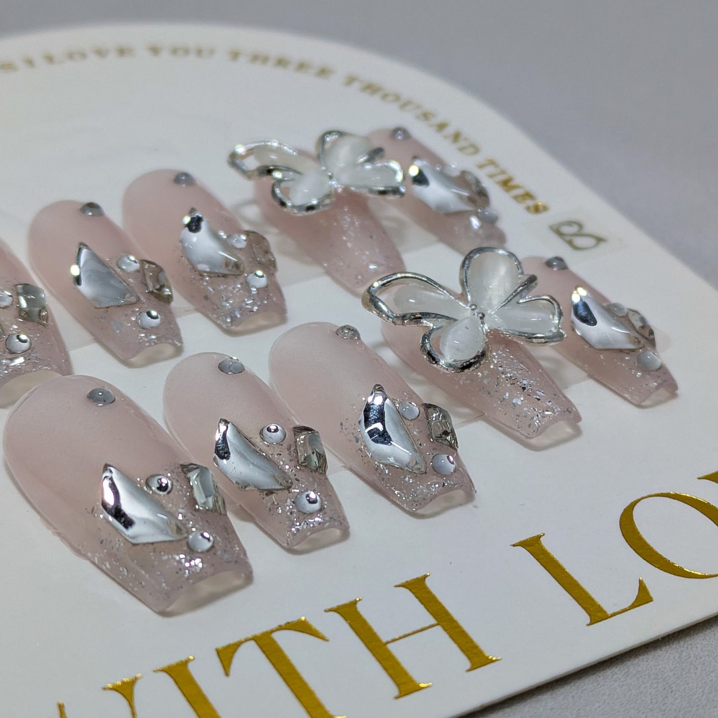 White Butterfly - Press on Nails