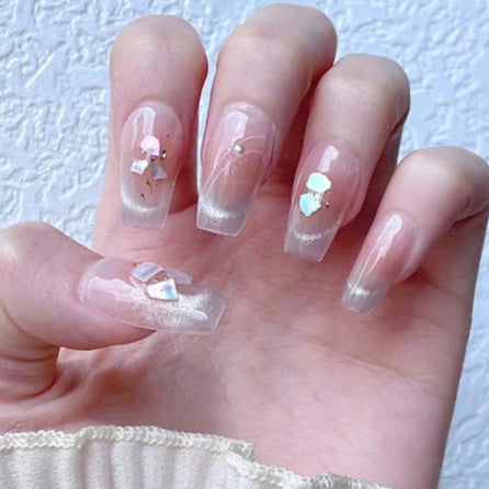 Blushing Crystals - Press on Nails