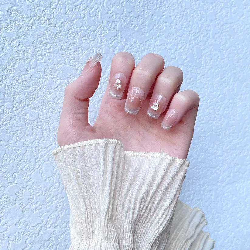 Blushing Crystals - Press on Nails
