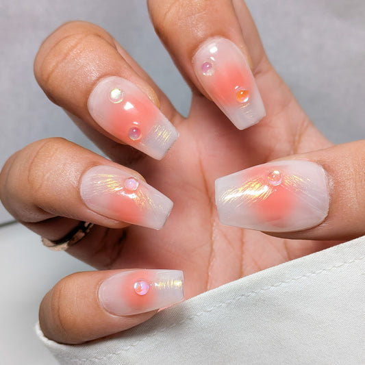 Golden Flowers - Press on Nails