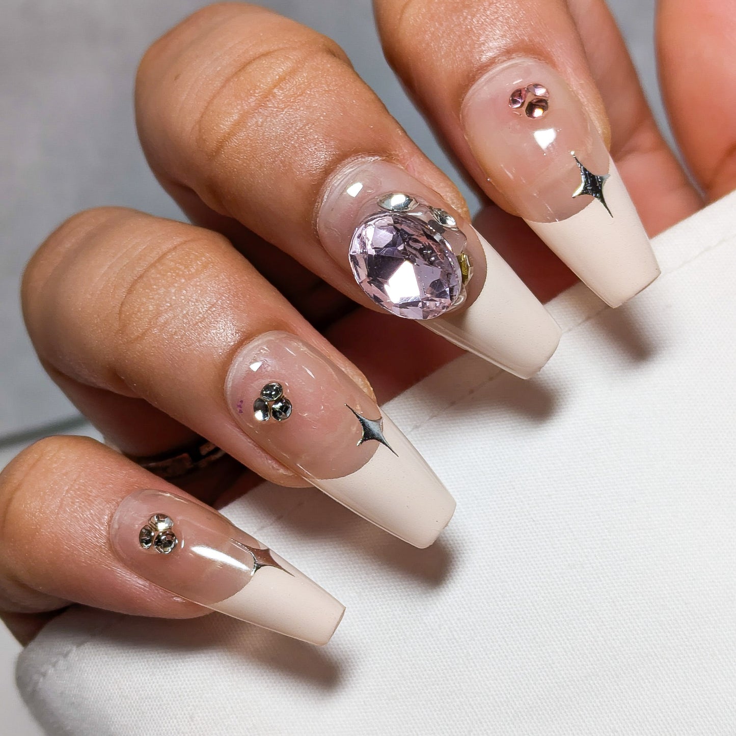 Pink Heart- Press on Nails