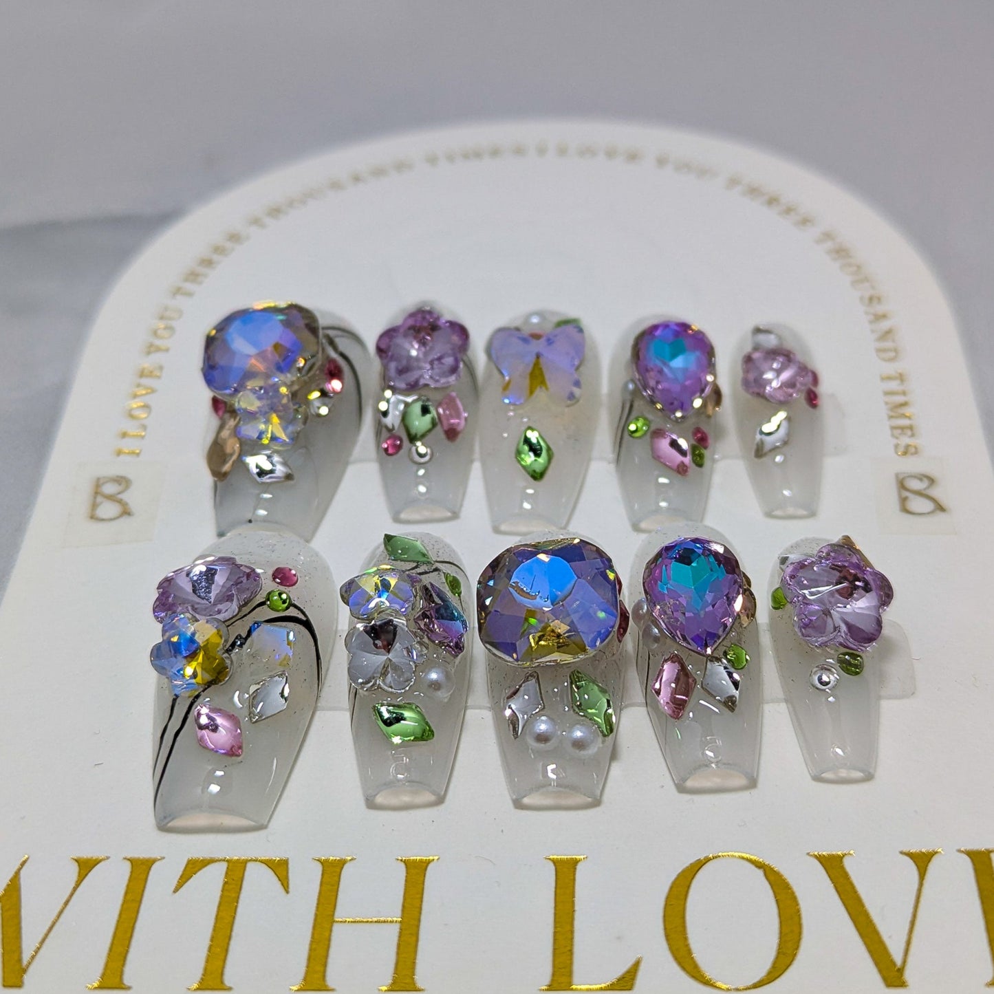 Crystal Bouquet - Press on Nails