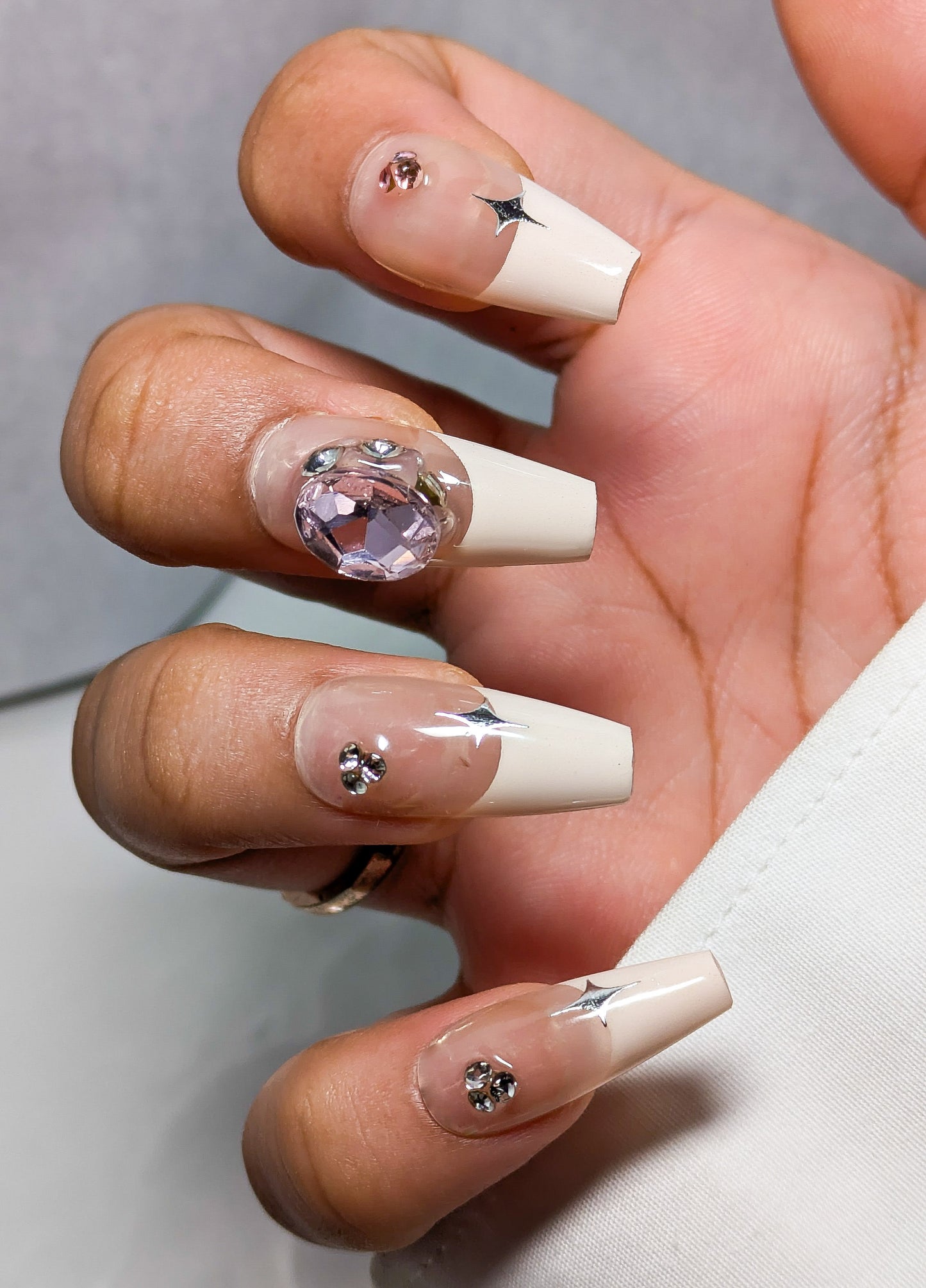 Pink Heart- Press on Nails
