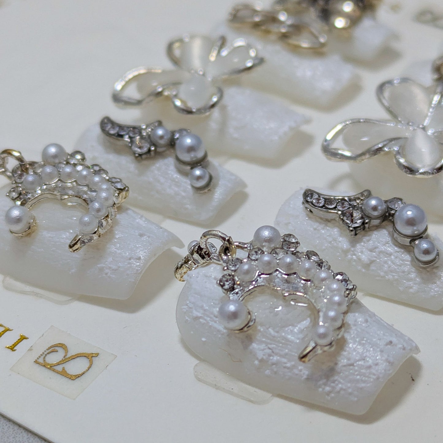 White Moon Butterfly - Press on Nails