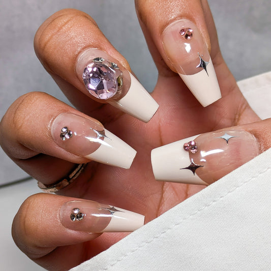 Pink Heart- Press on Nails
