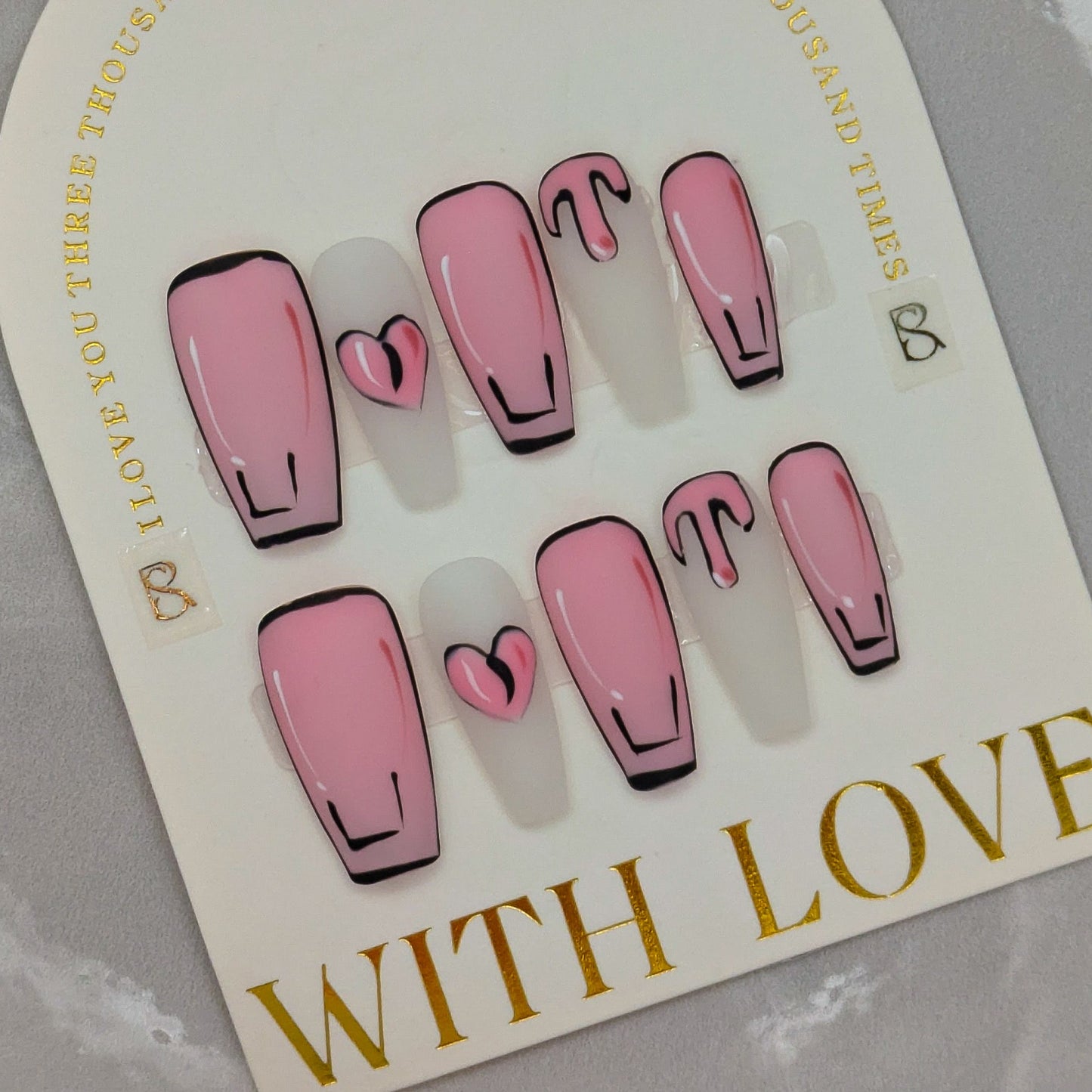 Cartoon Love - Press on Nails