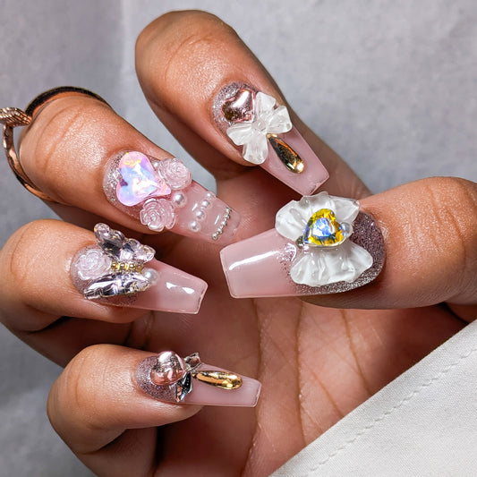 Pink Royalty - Press on Nails