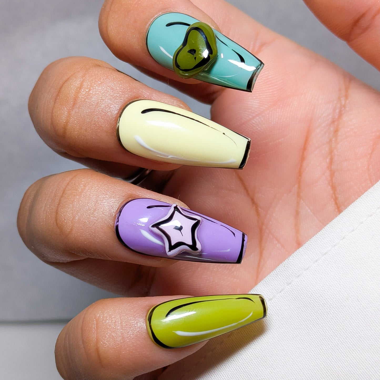 Cartoon Fun  - Press on Nails