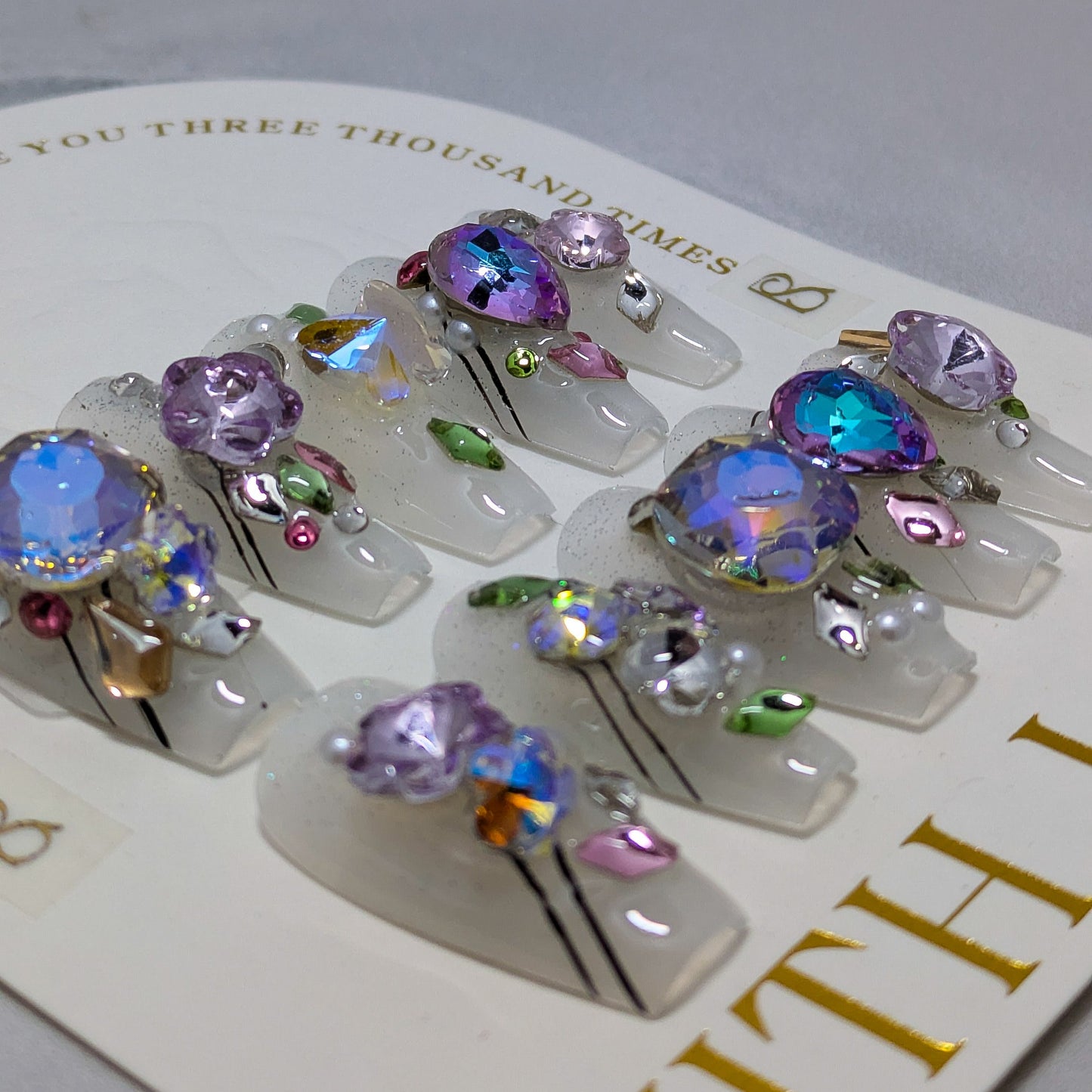 Crystal Bouquet - Press on Nails