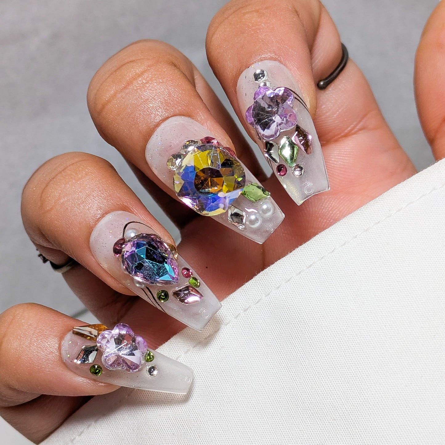 Crystal Bouquet - Press on Nails