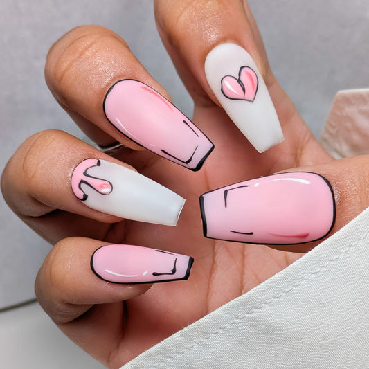 Cartoon Love - Press on Nails